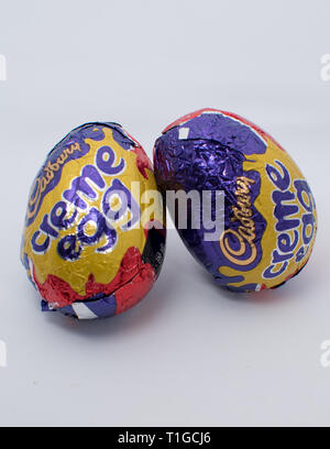Cadbury Creme Eier Stockfoto