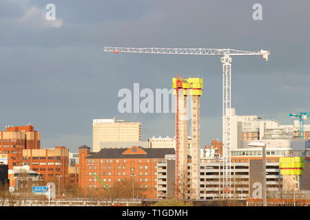 Bau des Wellington Place im Stadtzentrum von Leeds Stockfoto