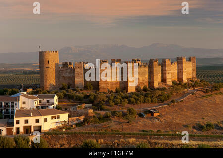 Schloss von Burgalimar (10. Jahrhundert). Baños de la Encina. Die Provinz Jaen. Region Andalusien. Spanien. Europa Stockfoto