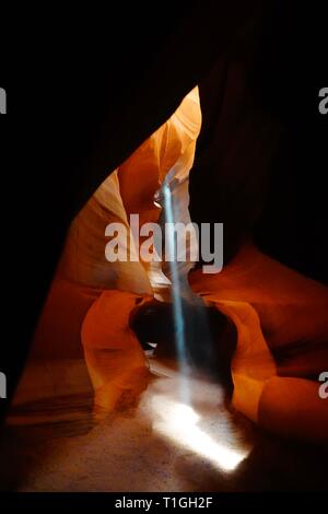 Ein Blick in Upper Antelope Canyon in Page, Arizona. Stockfoto