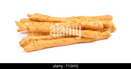 Brot-Sticks isoliert auf weißem Hintergrund Stockfoto