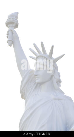Freiheitsstatue auf weißem Hintergrund 3 isolierte d Abbildung Stockfoto