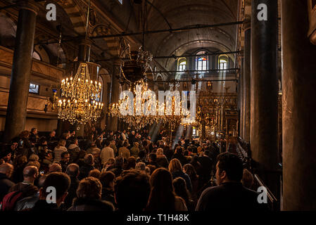 03/24/2019, Balat, Istanbul, Türkei, rituelle Zeremonien in Fener griechischen Patriarchats Stockfoto