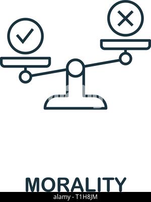 Moral Symbol. Thin Line Design Symbol von Business Ethics icons Collection. Pixel Perfect moral Symbol für Web Design, Anwendungen, Software, drucken. Stock Vektor
