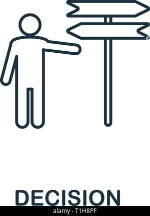 Entscheidung Symbol. Thin Line Design Symbol von Business Ethics icons Collection. Pixel Perfect Entscheidung Symbol für Web Design, Anwendungen, Software, drucken. Stock Vektor