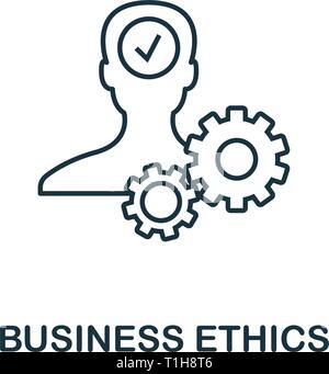 Business Ethics Symbol. Thin Line Design Symbol von Business Ethics icons Collection. Pixel Perfect business ethics Symbol für Web Design, Apps, Software Stock Vektor