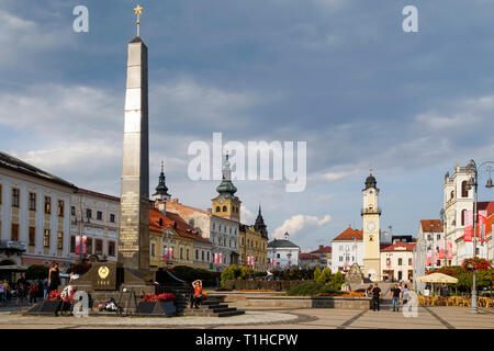 Red Star auf der Roten Armee Denkmal in der Stadt Banska Bystrica, Slowakei, Europa Stockfoto
