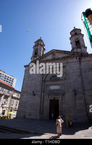 Concatedral o Iglesia de Santa María, Provinz Vigo, Pontevedra, Galizien, Spanien Stockfoto