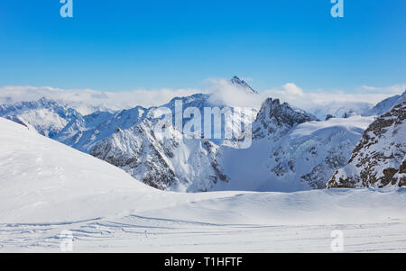 Blick vom Mt. Titlis in der Schweiz im Winter Stockfoto