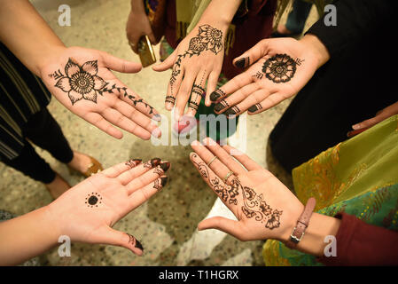 Traditionelle pakistanische Mehndi Stockfoto