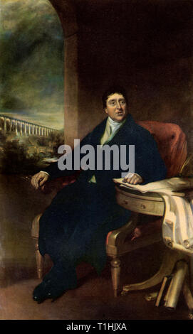 Thomas Telford (1757-1834). Von Samuel Lane (1780-1859). Telford war ein schottischer Bauingenieur, Architekt und Steinmetz. Stockfoto