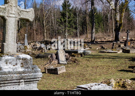 Alten Friedhof an verlorenem Ort Stockfoto