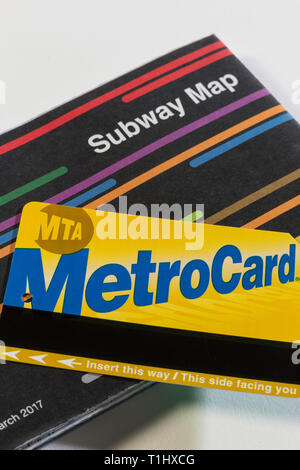 New York City Transit MetroCard Still Life, USA Stockfoto