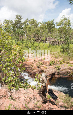 Litchfield, Northern Territory, Australia-December 24,2017: Förster am Buley Rock Löcher im Litchfield National Park im NT von Australien Stockfoto