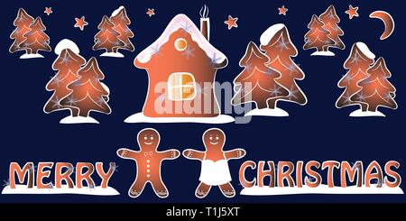 Frohe Weihnachten Grußkarte Vector Illustration Stock Vektor