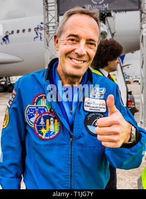 Astronaute Jean Francois Clervoy in Frankfurt, Deutschland Stockfoto