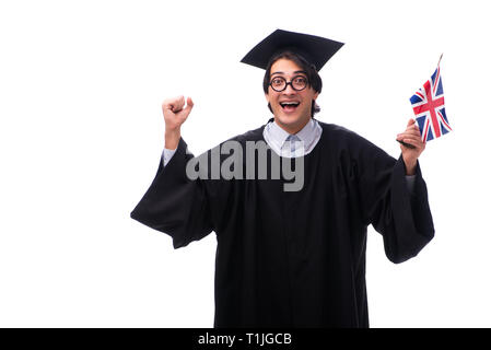 Jungen gutaussehenden Mann seinem Studium an der Universität Stockfoto