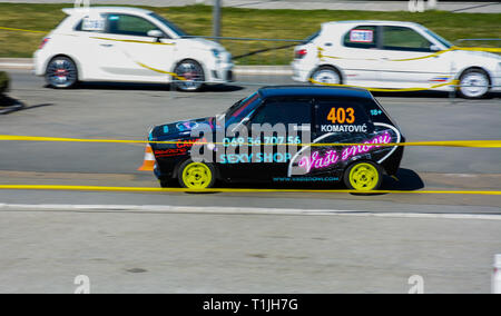 Sajmski autoslalom 2019 - Jugo Stockfoto