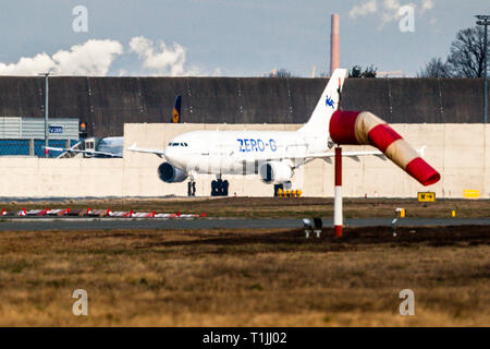 ESA-Flugzeuge Airbus 320 Zero G am Flughafen Frankfurt, Deutschland Stockfoto