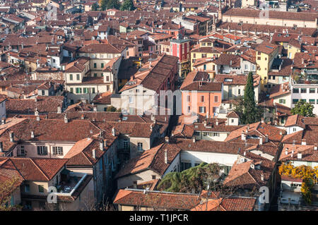 Luftaufnahme auf Brescia Stadt von der Burg Stockfoto