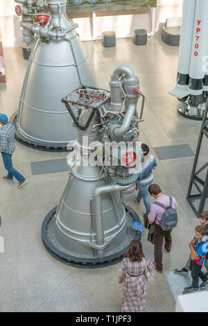 Russland, Moskau - 15. September 2018: In der Nähe von Rocket Motor Stockfoto