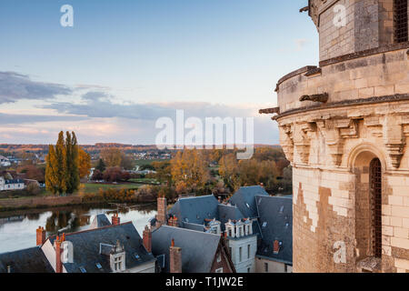 Amboise Schloss außen Fragment, Indre-et-Loire Abteilung der Loire Tal, Frankreich Stockfoto