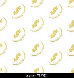 Geld, Dollar, Münze Muster Stock Vektor