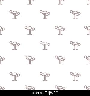 Schiedsrichter cartoon Abbildung das Heben einer Hand & Pfeifen als nahtlose Grafikkachel Muster Tapete blasen Stock Vektor