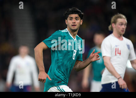 Bournemouth, UK. 26 Mär, 2019. Mahmoud Dahoud (Borussia Dortmund) von Deutschland U21 während der internationalen Freundschaftsspiel zwischen England U 21 und U 21 in der Goldsands Stadion, Bournemouth, England am 26. März 2019. Foto von Andy Rowland. Credit: Andrew Rowland/Alamy leben Nachrichten Stockfoto