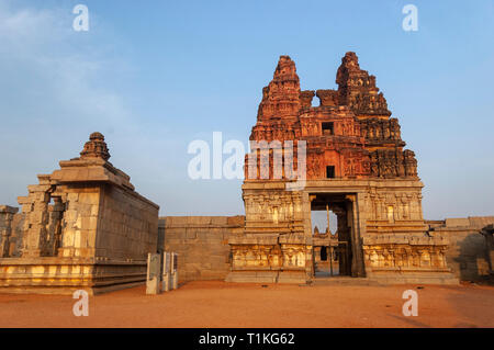 Berühmte Vittala Tempel in hampi, Karnataka, Indien, Asien Stockfoto