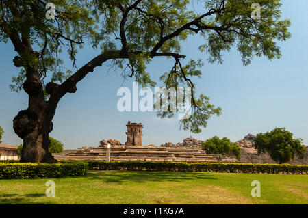 Landschaft und Architektur in Hampi, Karnataka, Indien Stockfoto