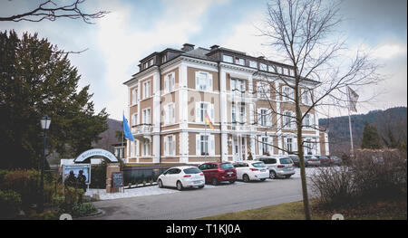 Badenweiler, Deutschland - Dezember 24, 2017: Typisches Haus Architektur Detail dieser Region an einem Wintertag Stockfoto