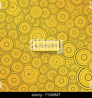 Abstrakte Gold Circle pattern Design Hintergrund. Sie für moderne Cover Artwork, ad, Poster, Drucken verwenden können, Jahresbericht. illustration Vector EPS 10. Stock Vektor