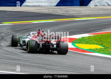 Spielberg/Österreich - 06/29/2018 - #9 Marcus ERICSSON (SWE) in seinem Alfa Romeo Sauber C 37 während des RP1 vor dem Grand Prix von Österreich 2018 im Red Bul Stockfoto