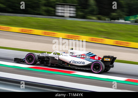 Spielberg/Österreich - 06/29/2018 - #40 Robert Kubica (POL) in seinem Williams FW41 während des RP1 vor dem Grand Prix von Österreich 2018 auf dem Red Bull Ring Stockfoto