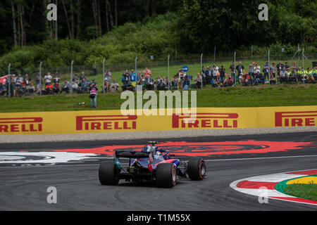 Spielberg/Österreich - 06/29/2018 - #10 Pierre GASLY (FRA) in seinem Toro Rosso Honda STR 13 während des RP1 vor dem Grand Prix von Österreich 2018 bei Red Bull Stockfoto