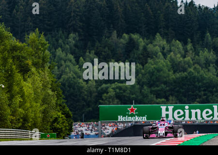 Spielberg/Österreich - 06/29/2018 - #11 SERGIO PEREZ (MEX) in seinem Force India VJM11 während des RP2 auf dem Red Bull Ring vor dem Grand Prix von Österreich 2018 Stockfoto