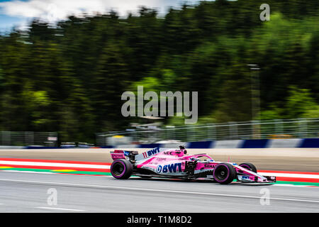 Spielberg/Österreich - 06/29/2018 - #11 SERGIO PEREZ (MEX) in seinem Force India VJM11 während des RP2 auf dem Red Bull Ring vor dem Grand Prix von Österreich 2018 Stockfoto