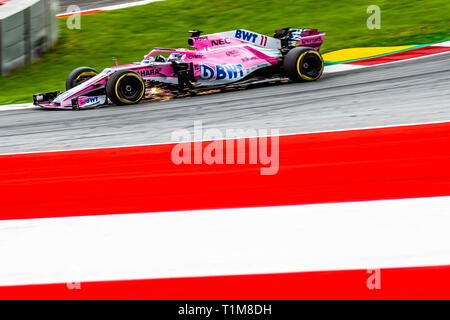 Spielberg/Österreich - 06/29/2018 - #11 SERGIO PEREZ (MEX) in seinem Force India VJM11 während des RP2 auf dem Red Bull Ring vor dem Grand Prix von Österreich 2018 Stockfoto