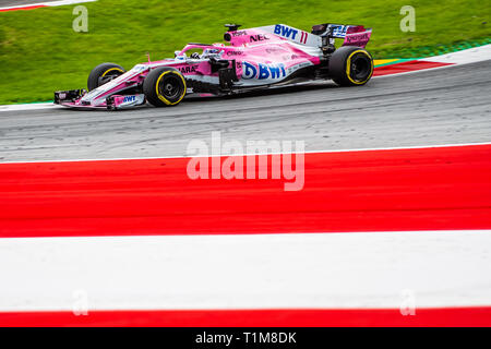 Spielberg/Österreich - 06/29/2018 - #11 SERGIO PEREZ (MEX) in seinem Force India VJM11 während des RP2 auf dem Red Bull Ring vor dem Grand Prix von Österreich 2018 Stockfoto