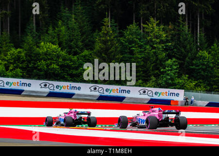 Spielberg/Österreich - 06/29/2018 - #11 SERGIO PEREZ (MEX) in seinem Force India VJM11 während des RP2 auf dem Red Bull Ring vor dem Grand Prix von Österreich 2018 Stockfoto