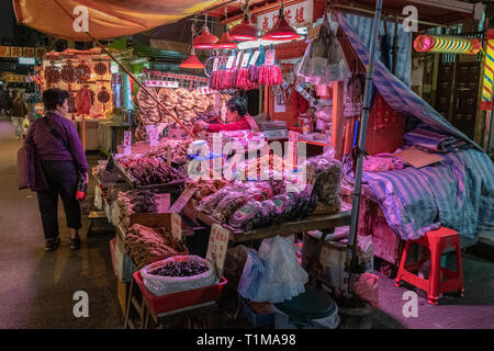 Essen Night Market, Hong Kong Stockfoto