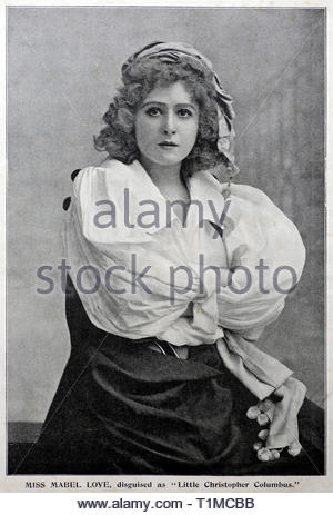 Mabel Liebe Porträt, 1874 - 1953, war ein Britischer Tänzer und Bühnenschauspielerin, Foto aus dem Jahr 1890 s Stockfoto