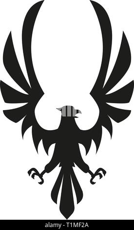 Adler Symbol auf weißem Hintergrund. Stock Vektor