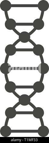DNA-Helix Symbol auf weißem Hintergrund. Stock Vektor