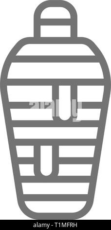 Antike ägyptische Mumie Symbol Leitung. Stock Vektor