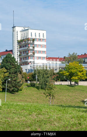 Weissenhofsiedlung (Weißenhofsiedlung) in Stuttgart, Deutschland. Stockfoto