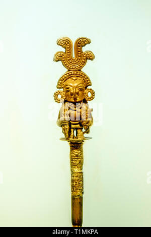 Alte pre-kolumbianischen Artefakt in das Gold Museum, Kolumbien, Bogota Stockfoto