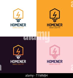 Beleuchtung Glühlampenform smart home Zeichen Symbol, Smart house logo Vektor auf weißem Hintergrund Stock Vektor