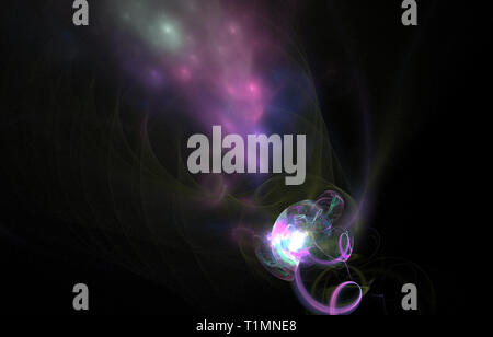 Abstrakte Kunst fraktale Hintergrundbild raum Geometrie. Hintergrund besteht Fractal multicolor Textur und geeignet für den Einsatz in Projekten imaginati Stockfoto